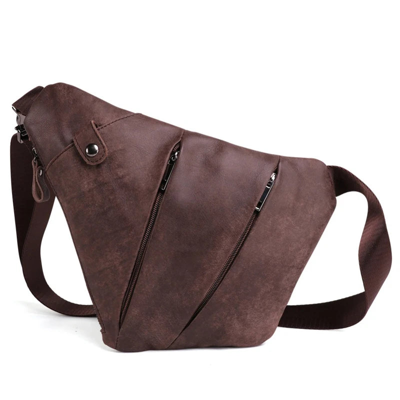 Sac à bandoulière en cuir véritable pour homme - Sac messager élégant et pratique 7