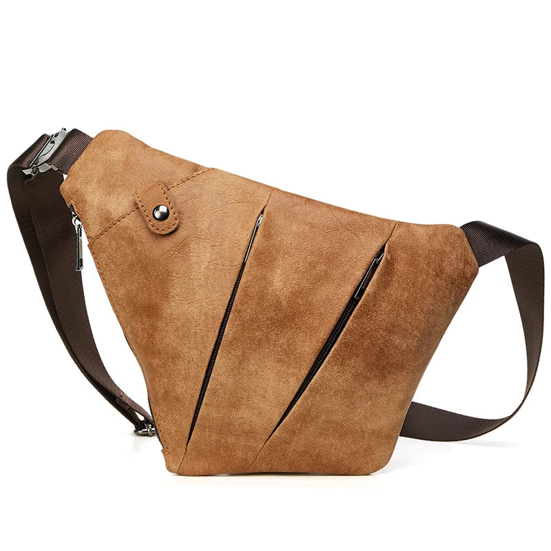 Sac à bandoulière en cuir véritable pour homme - Sac messager élégant et pratique 8