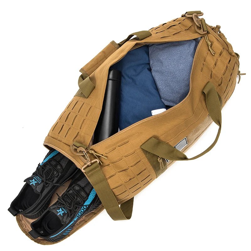 Sac de Sport Polyvalent 40L en Polyester Résistant pour Randonnée et Voyage avec Compartiment à Chaussures et Bretelles Ajustables