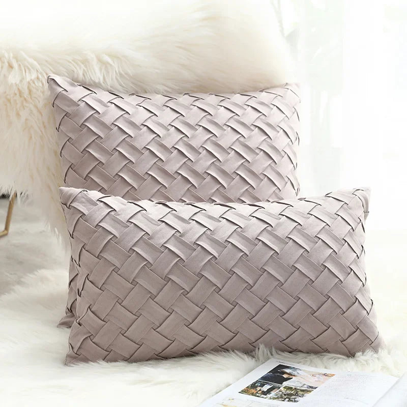 Variant image for Housse de coussin pour canapé en daim fait à la main – 45x45 cm et 30x50 cm, Décoration Élégante et Confortable-20
