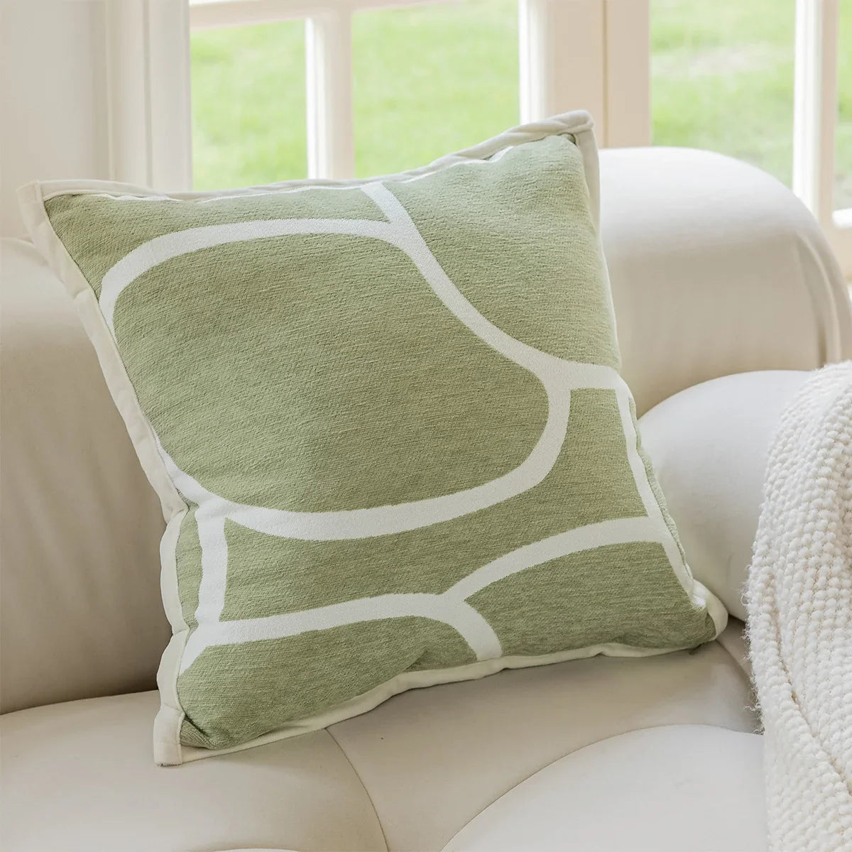 Variant image for Housse de Coussin Déco Jacquard Chic Scandinave 45x45 cm, 50x50 cm, 60x60 cm – Lavable en Machine, Coton/Polyester-2