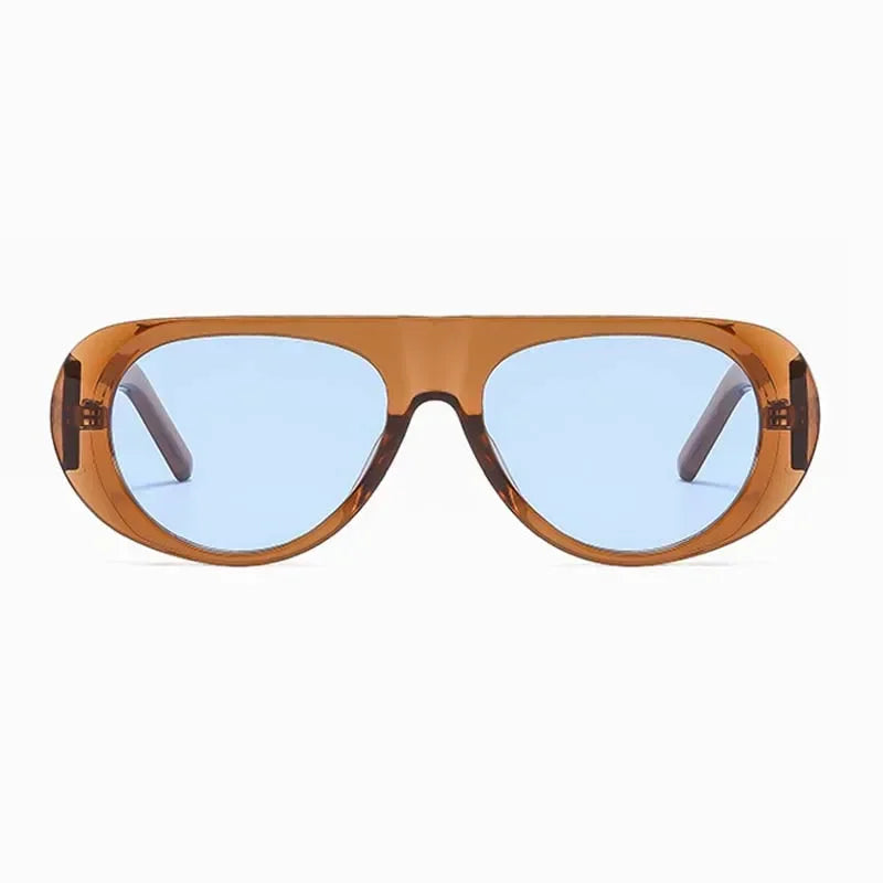 Lunettes de Soleil Unisexes Ovales avec Verres Colorés – Design Tendance pour Homme et Femme