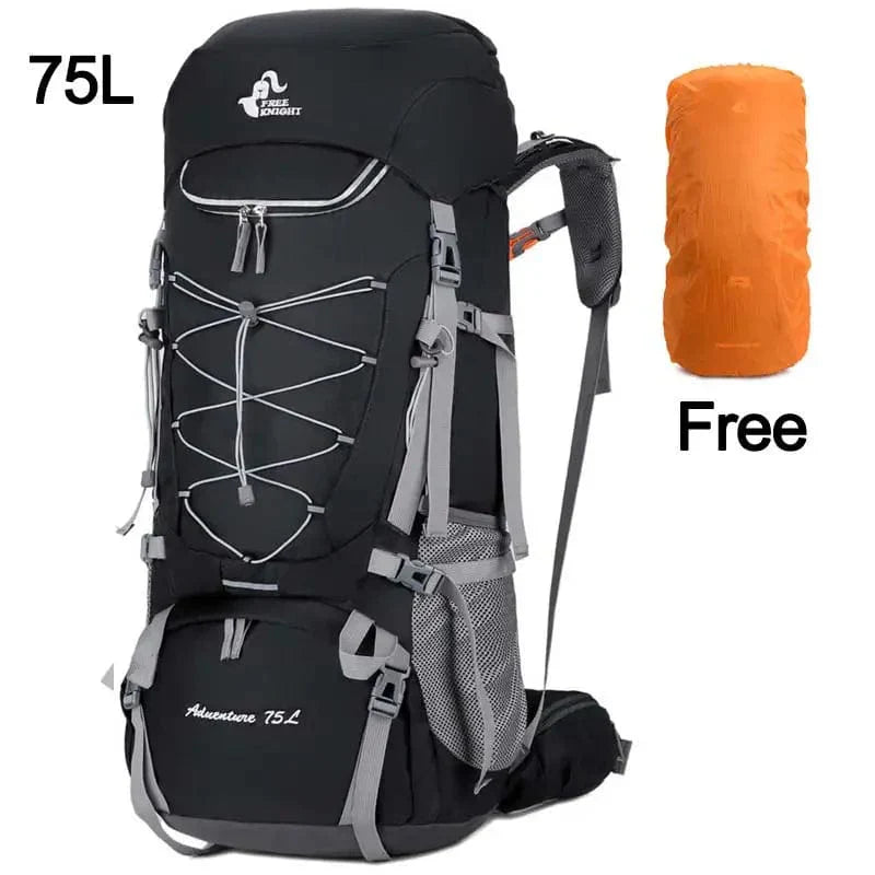 Sac à Dos de Randonnée 75 L avec Housse de Pluie et Système d'Hydratation Intégré - Confort Ergonomique, Nylon Durable, Idéal pour Voyages