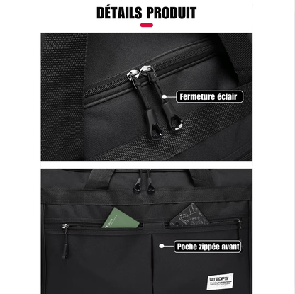 Sac de Voyage Imperméable 70 L avec Compartiment Indépendant et Bandoulière Réglable - Sac Voyage Multifonctionnel pour Femme et Homme