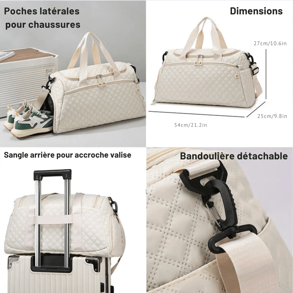 Sac de voyage femme avec compartiment chaussures
