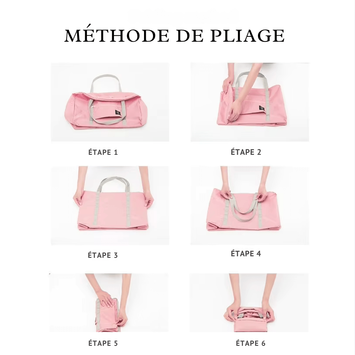 Sac de voyage pliable adaptable sur valise trolley