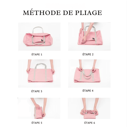 Sac de voyage pliable adaptable sur valise trolley